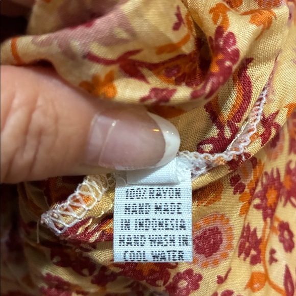 Aura Balloon Sleeve Print Multicolor Fall Floral Maxi Dress Size 3X NEW - Picture 8 of 10